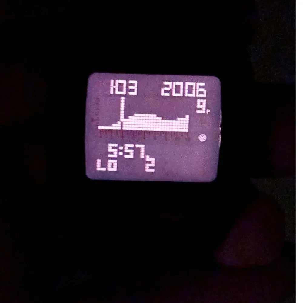 Nixon Lodown Digital Tide Surf Watch Black Red 100M Water Resistant